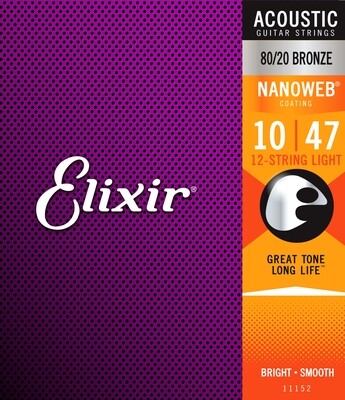 Elixir 11152 Nanoweb 80/20   12 String Light 10-47