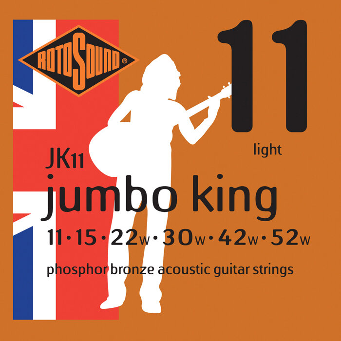 Rotosound JK11 Jumbo King Phosphor Bronze 11 - 52 String Rotosound JK11 Jumbo King Phosphor Bronze 11 - 52 String