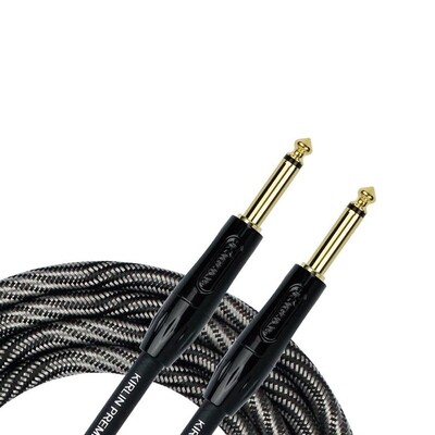 Kirlin IWB201WB 10ft Premium Plus Wave Black Guitar Cable