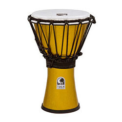 Toca Freestyle Colorsound Series Djembe 7&quot; in Metallic Yellow