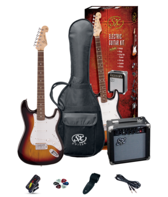 SX SE1SKP SC Style Electric Guitar &amp; AMP Pack Blue