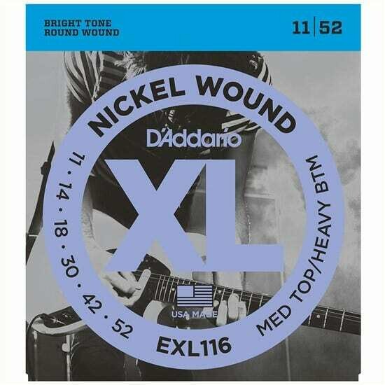 D'Addario XL Nickel Wound Electric Medium Top / Heavy Bottom Set 11-52
