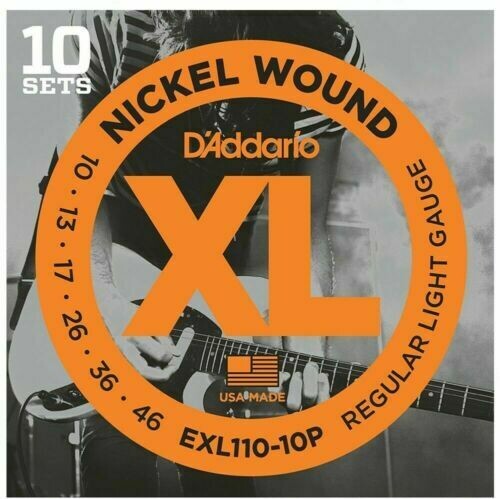 D'Addario XL Nickel Wound Electric Regular Light 10 Pack 10-46
