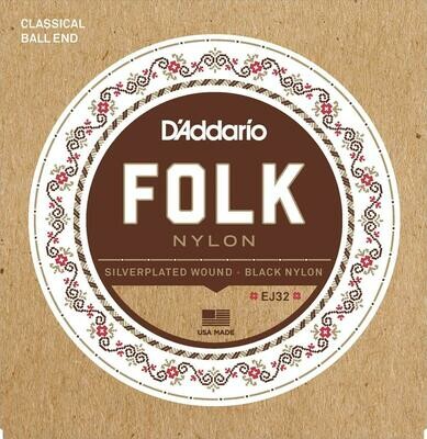 D&#39;Addario Folk Nylon Ball End Normal Tension