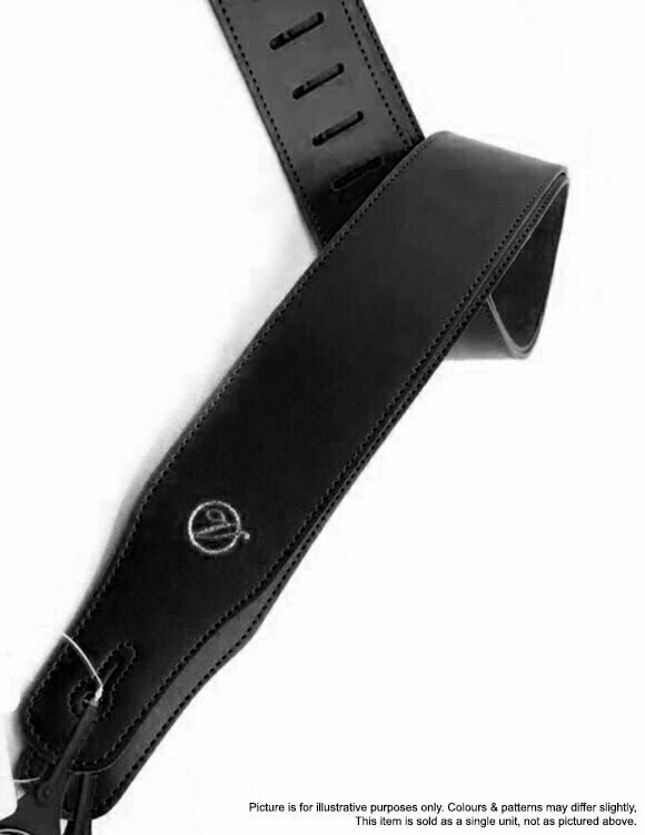 Vorson Black Leather Guitar Strap