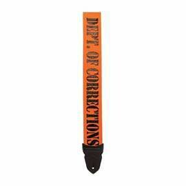 LM Guitar Strap Orange with Department of Corrections Design