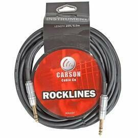 Carson Rocklines 20 Ft Stereo Instrument/Audio Cable