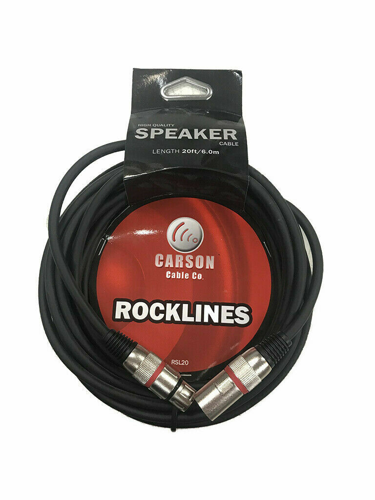Carson 20 Foot XLR To XLRspeaker Cable Professional Heavy Duty XLR (M) To XLR...