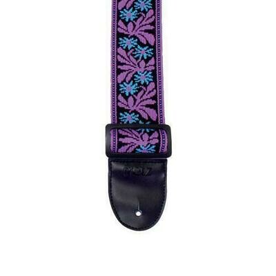 Fretz Woven Jacquard Fabric Guitar Strap (Purple, Blue, Black)