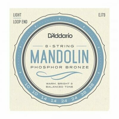 D&#39;Addario EJ73 Mandolin Strings Phosphor Bronze Light 10-38