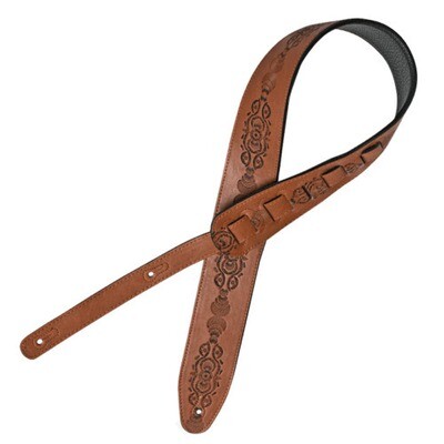 XTR 2½ Inch Guitar Strap Garment Leather With Internal Padding