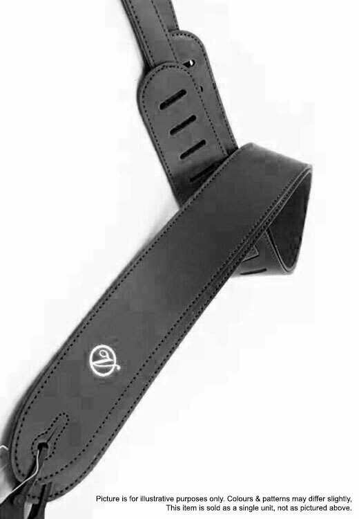 Vorson Black Leather Guitar Strap