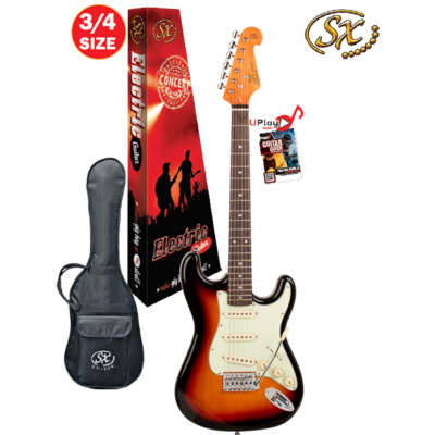 SX 3/4 VES34TS Electric Guitar With Gig Bag – 3 Tone Sunburst