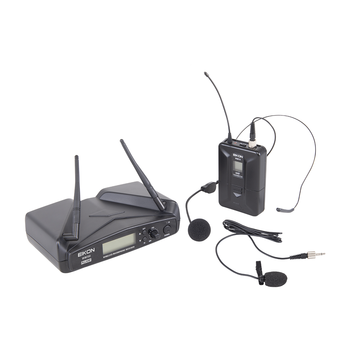 Eikon WM700HA Belt-Pack with Headset &amp; Lapel Wireless System 516-562Mhz