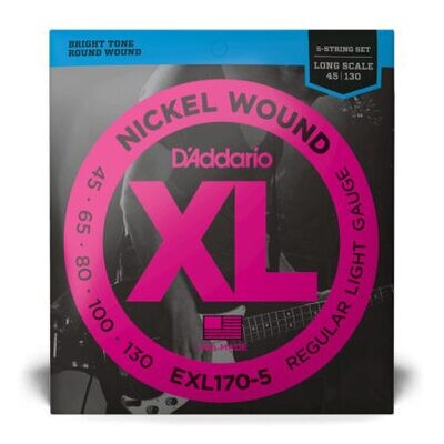 D’Addario EXL170-5 String Bass Strings 45-130