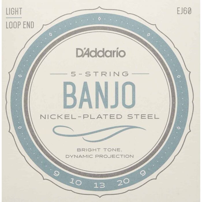 D&#39;Addario EJ60 5-String Banjo Strings, Nickel, Light, 09-20