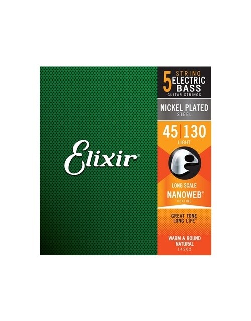 Elixir NANOWEB Nickel Plated Bass 5 String 45-130