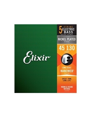 Elixir NANOWEB Nickel Plated Bass 5 String 45-130