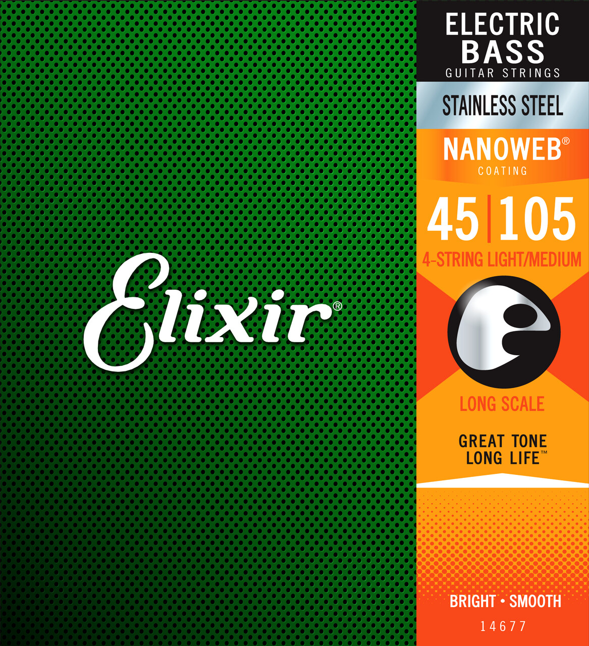 Elixir NANOWEB Stainless Steel Bass 4 String 45-105