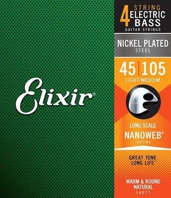 Elixir NANOWEB Nickel Plated Bass 4 String 45-105