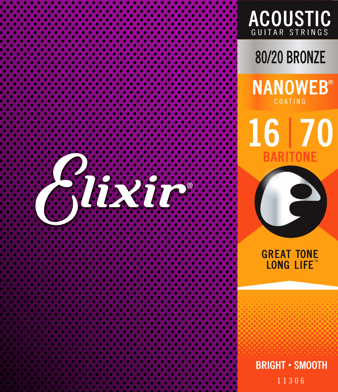 Elixir NANOWEB Acoustic Baritone 16-70
