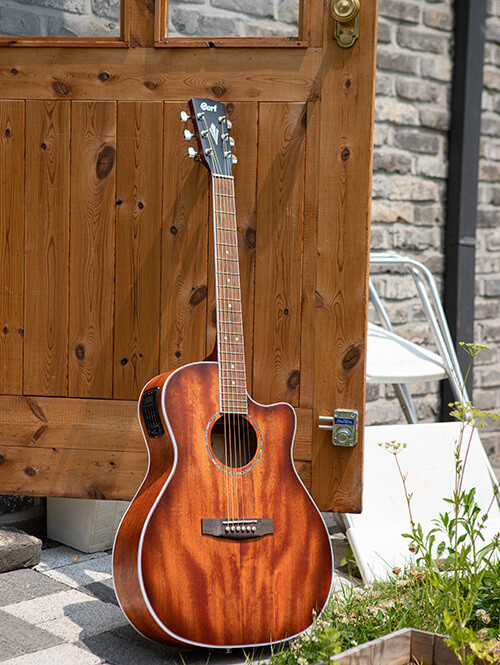 CORT Grand Auditorium Ac/El Cutaway All Mahogany with Gig Bag