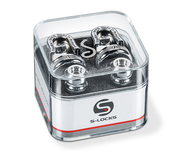 Schaller deluxe strap locks Chrome