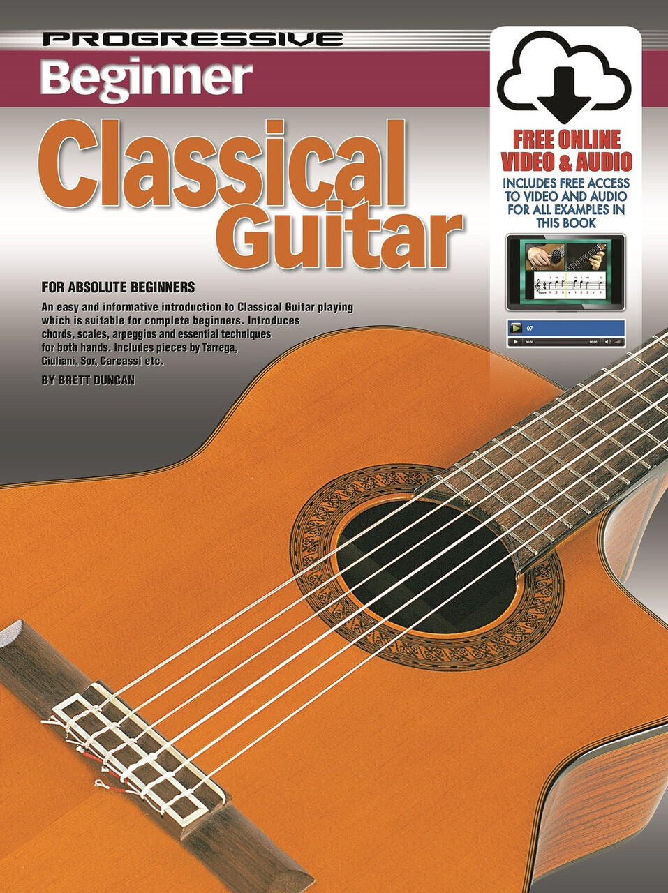 Absolute Beginner Classical Guitar Book + Online Vid-Aud