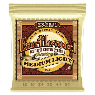 Earthwood 12-54 80/20  Med Light GENUINE ERNIE BALL Earthwood 12-54 80/20  Med Light GENUINE ERNIE BALL