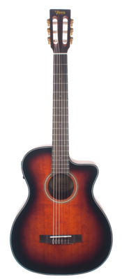Valencia 434CECSB Ac/El Cutaway Nylon string Guitar Sunburst
