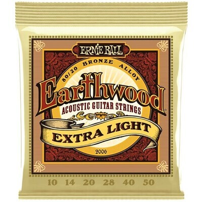 Earthwood 10-50 80/20 Extra Light GENUINE ERNIE BALL Earthwood 10-50 80/20 Extra Light GENUINE ERNIE BALL