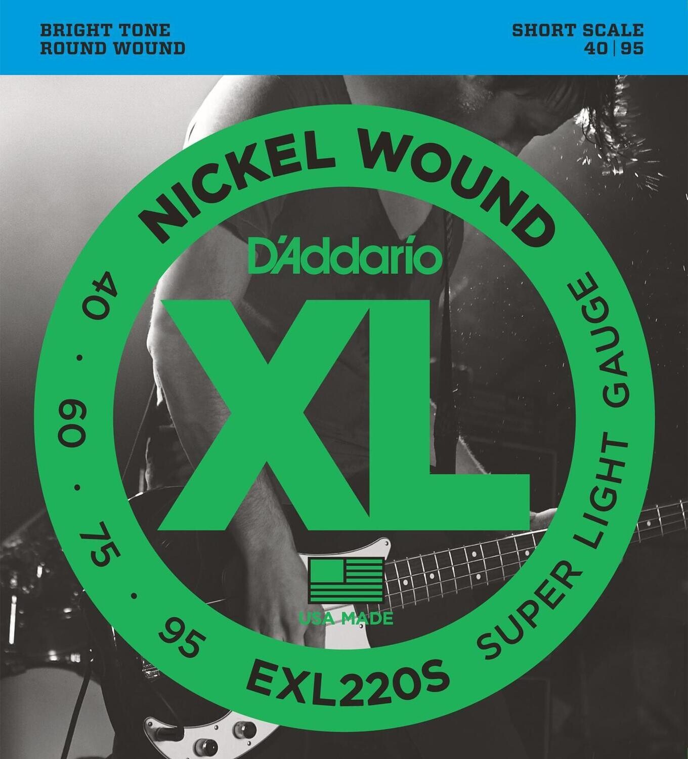 D’Addario EXL220S Short Scale 40-95 Bass Strings