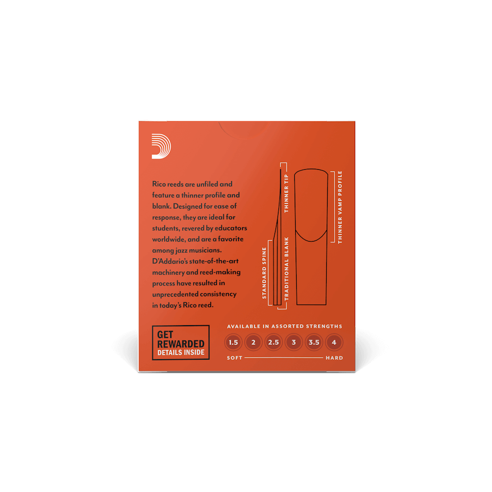 SOPRANO SAX Reed 2.0 Single Rico by D&#39;Addario