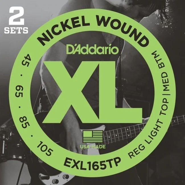D’Addario EXL165 Bass Strings 45-105 Twin Pack
