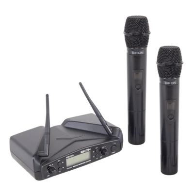 Eikon DUAL CHANNEL PLL UHF WIRELESS  2 x HANDHELD MICROPHONE SYSTEM