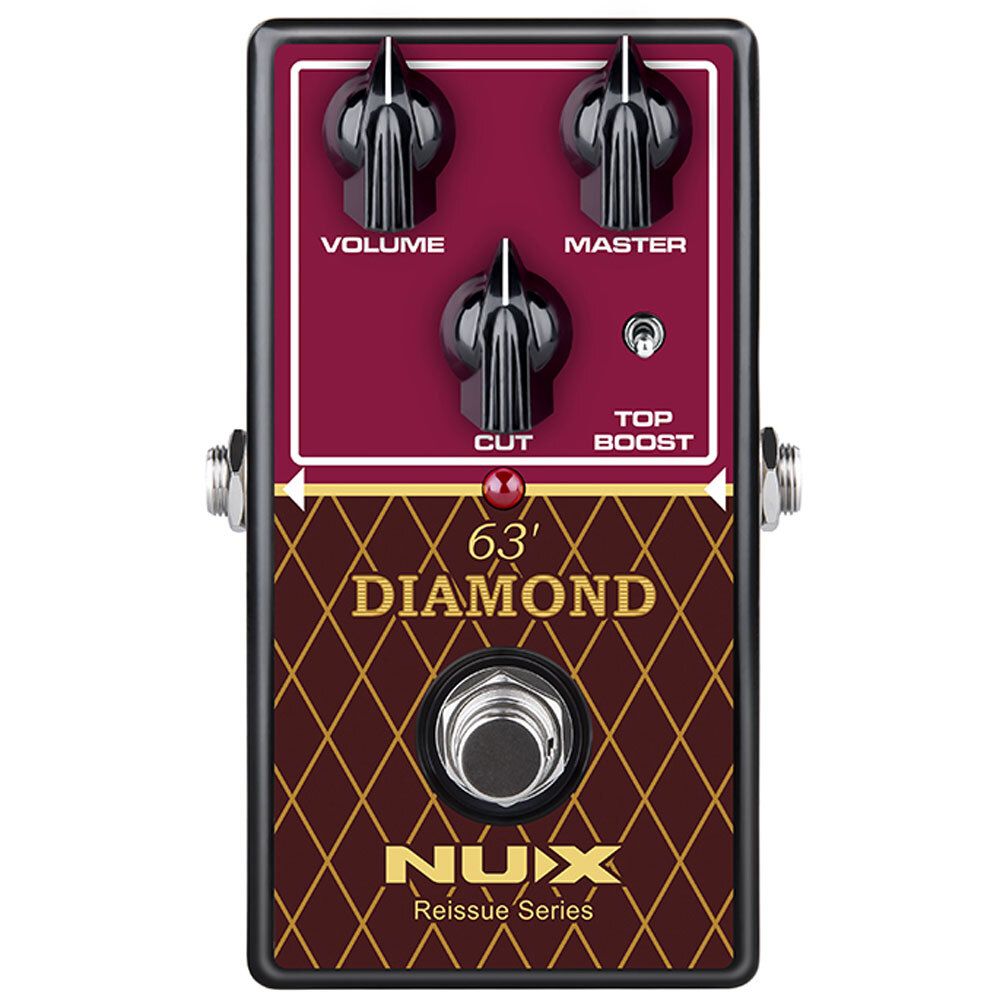 NU-X Reissue Series 63' Diamond Overdrive Effects Pedal A Revival of the Beloved VOX AC-30