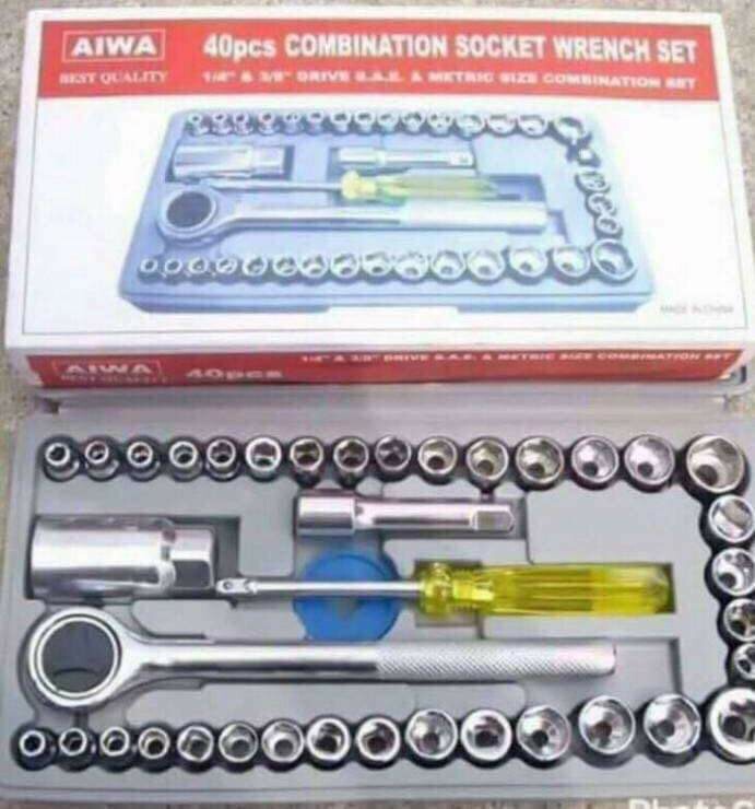 40 pcs Combination Socket Wrench Set