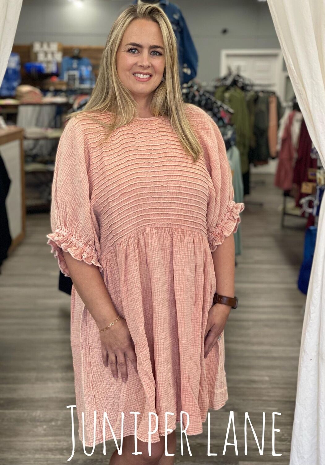 Pintuck Detail Dress