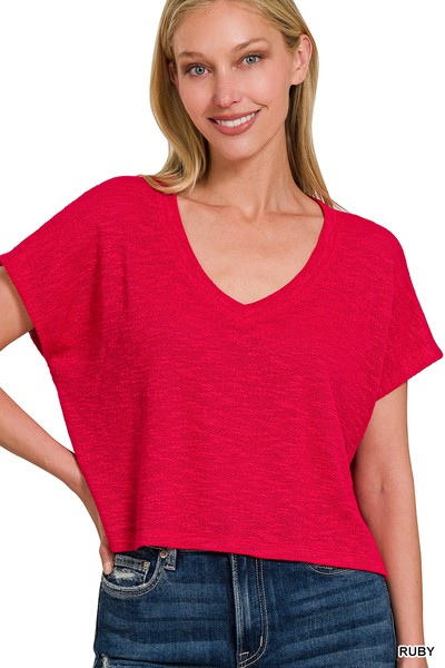 Crop Burnout Tee