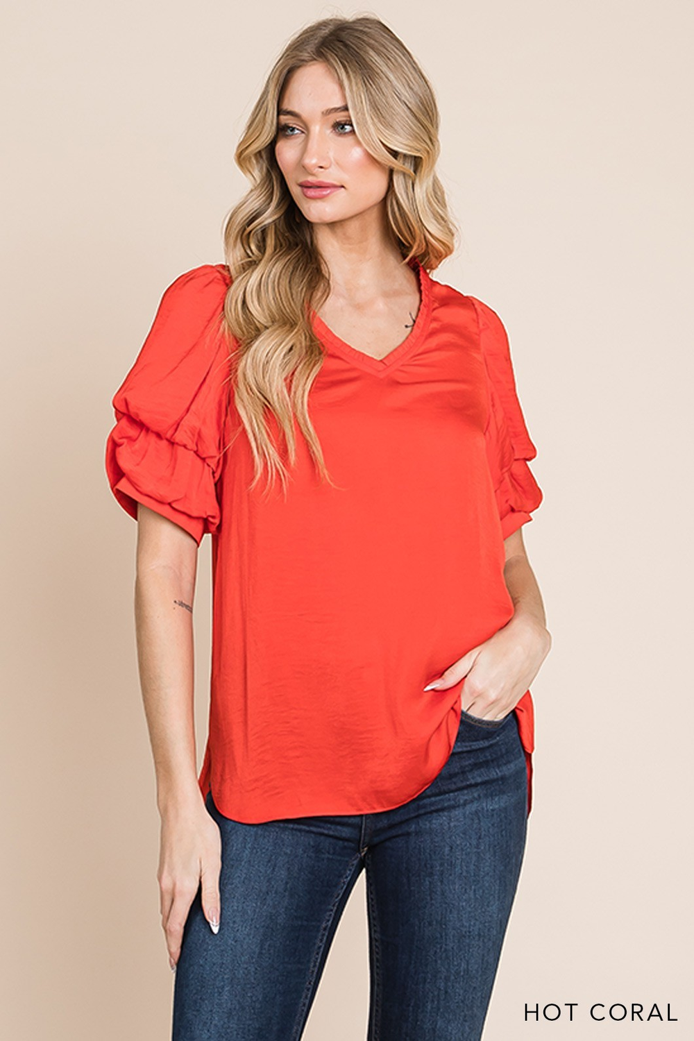 Bubble Slv Top