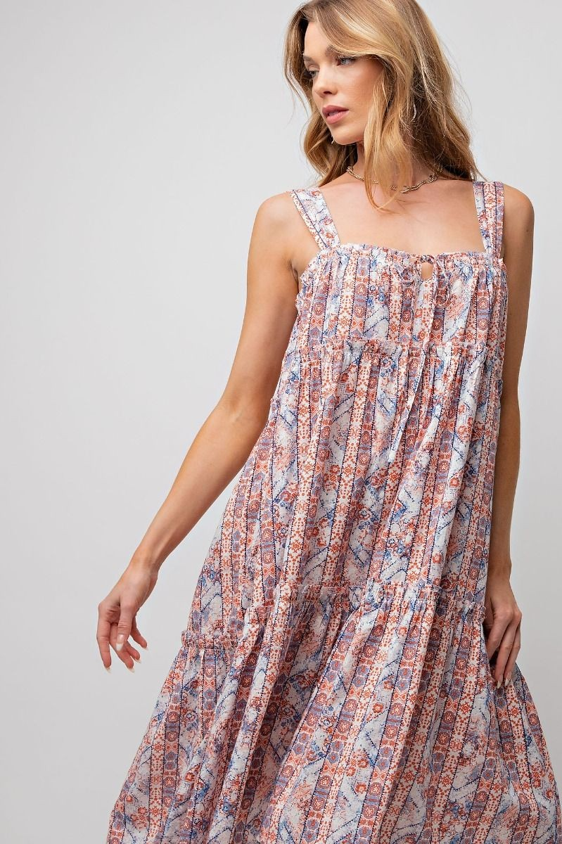 Ruffle Pleated Midi