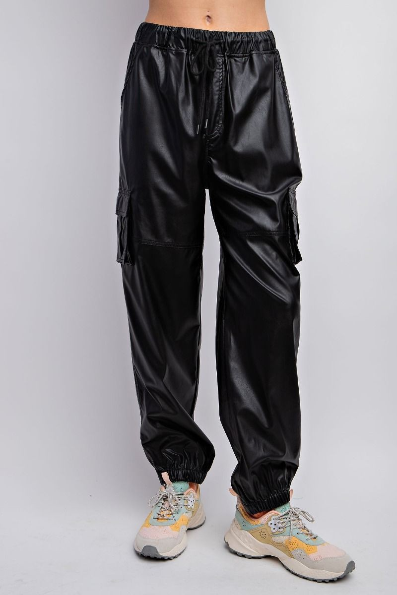 Faux Leather Cargo