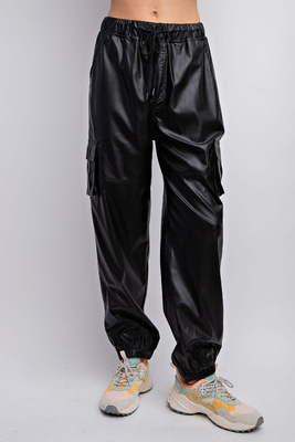 Faux Leather Cargo