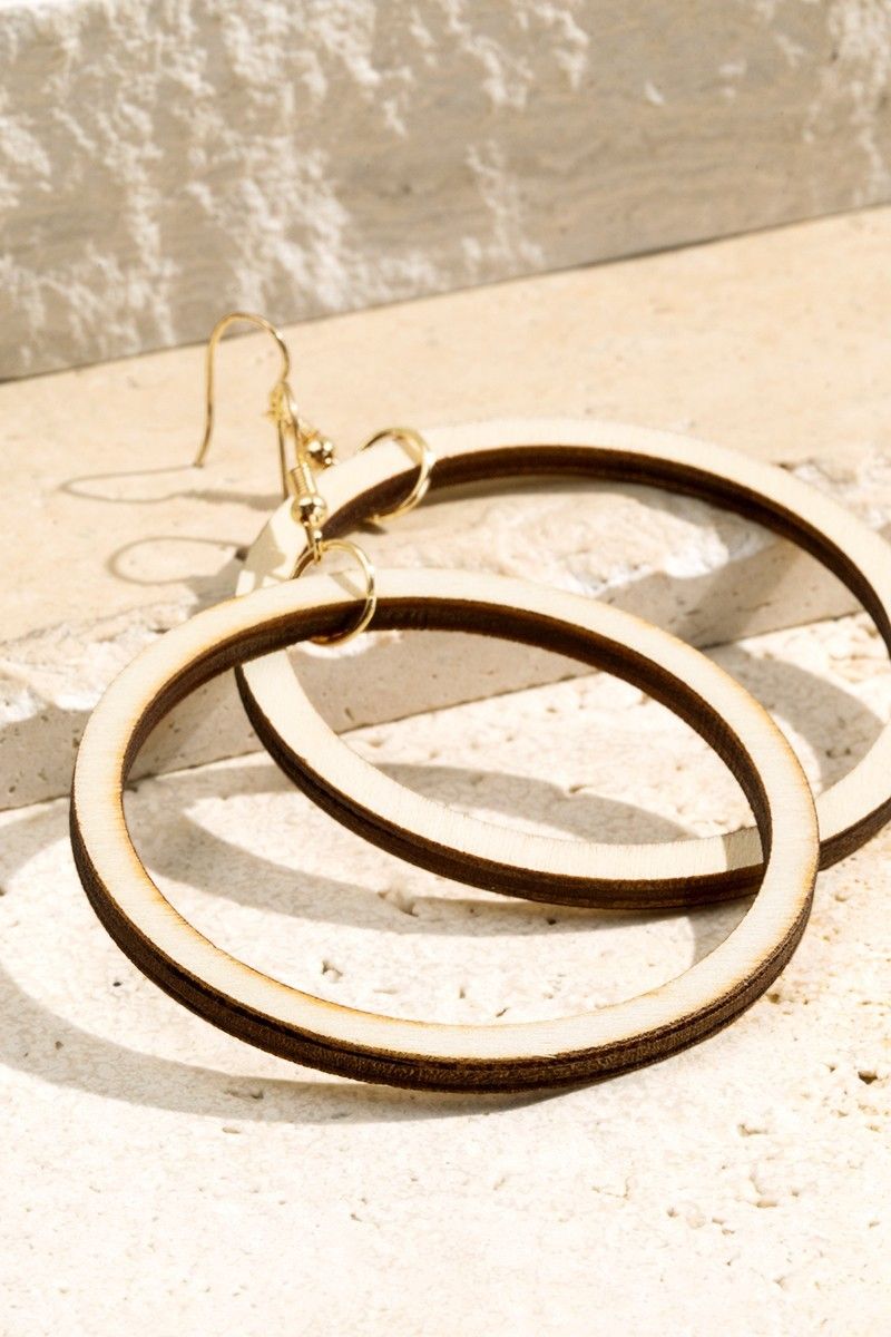 Wood Ring Ear Wood Ring Ear