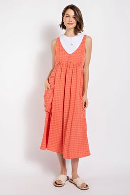 G Gingham Midi