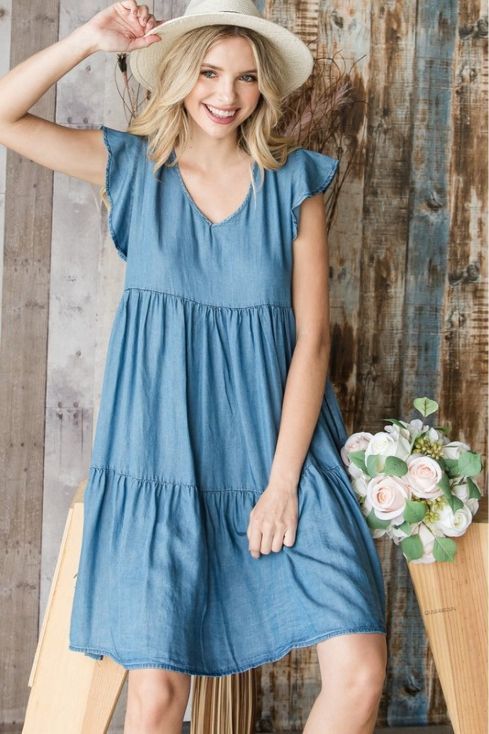 V Chambray Mini V Chambray Mini