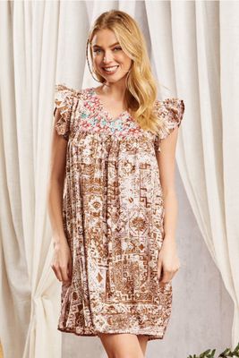 AXU Boho Emb Dress