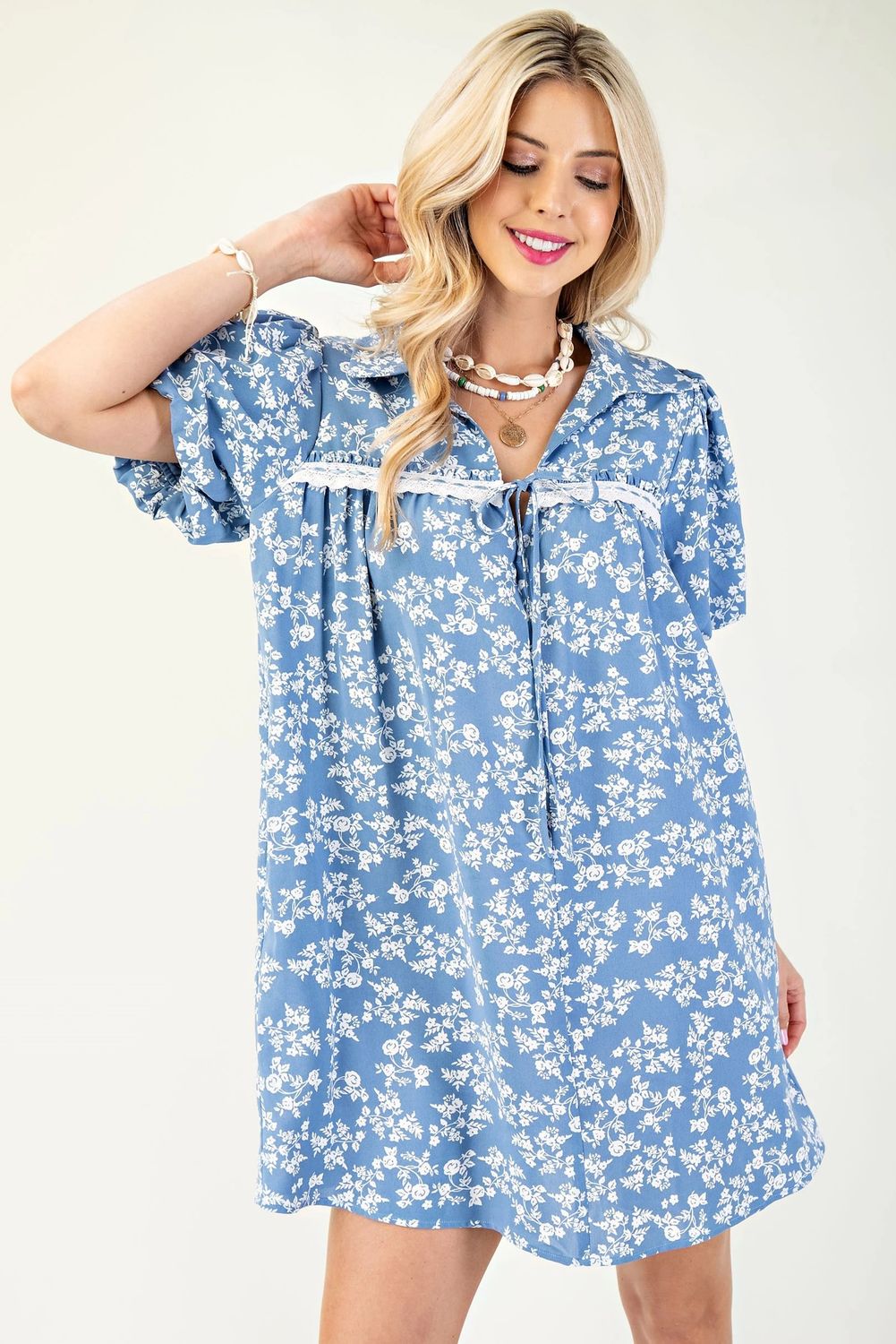 Floral Puff Sleeve