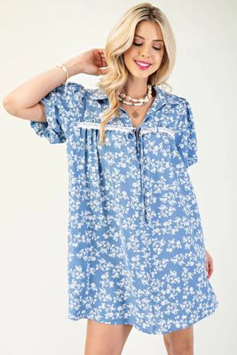 Floral Puff Sleeve