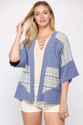 Cardi w/Frayed Hem